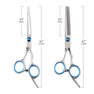 Tijeras Profesionales de Alta Calidad para Cortar Cabello Liso, Herramienta de Peluquería, Punta Recta, Acero Inoxidable, Ajustables, con Agarre de Plástico - Product Image 5