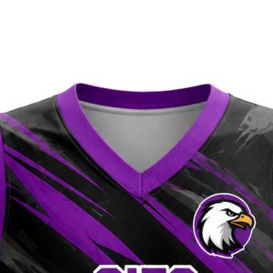 ชุดบาสเก็ตบอลสีม่วงดำสำหรับผู้ชายเสื้อเจอร์ซีย์แขนกุดและกางเกงขาสั้นชุดกีฬาระบายอากาศได้ดีสำหรับการฝึกซ้อมและแข่งขัน - Product Image 4