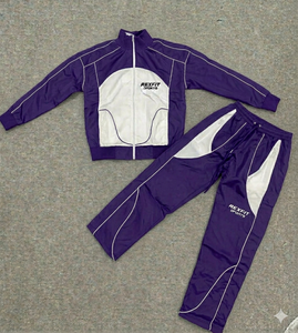 Rexfit Sports 2026 Trending Product Side Stripe Custom Reflective TracksuitYellow and <b>White</b> Nylon <b>Tracksuit</b> Double Zip <b>Tracksuit</b> - Product Image 3