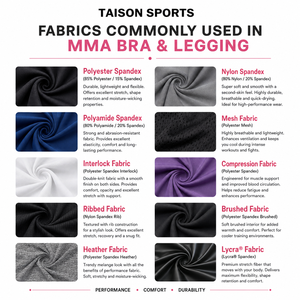 Ensemble de leggings et soutien-gorge de sport MMA pour femmes, qualité supérieure, 260 GSM, 100% coton, design à panneaux violet et noir, logo sublimé, imperméable - Product Image 2