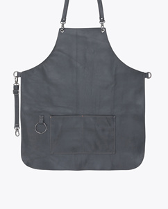Capa de peluquería de cuero con cintura ajustable y bolsillo para uso de barbero - Product Image 1