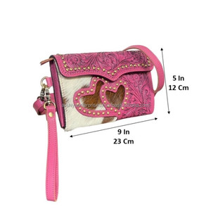 Pochette bandoulière en cuir de vachette artisanal de qualité supérieure, style bohème durable avec fermeture à bouton-pression, mini-sacs tendance pour usage quotidien - Product Image 2