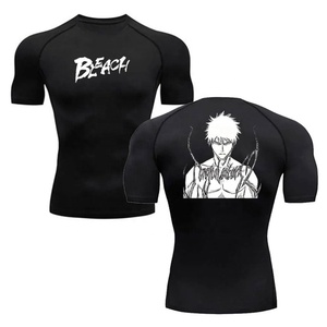Camiseta de compresión de manga corta para hombre, totalmente estampada, para MMA y grappling, OEM, personalizada, que absorbe la humedad, de poliéster y spandex. - Product Image 6
