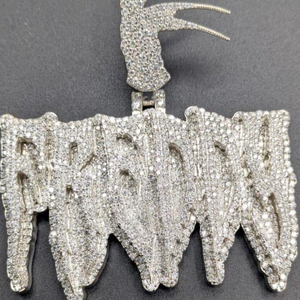 จี้เพชรโมอิสซาไนต์แบบ Iced Out สไตล์ฮิปฮอปสุดหรู เงินแท้ 925 เครื่องประดับแฟชั่นทันสมัยสำหรับทุกเพศ - Product Image 1