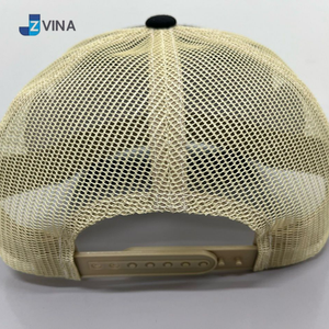 Gorra Trucker Negra Básica de Alta Calidad con Logotipo Personalizado, Malla Frontal Color Caqui, 6 Paneles, Ajustable, Unisex, Informal, Hecha en Vietnam - Product Image 4