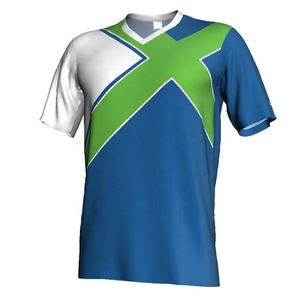 เสื้อฟุตบอลแบบใหม่สั่งทำได้ คุณภาพสูง แขนสั้น โพลีเอสเตอร์ 100% - Product Image 1