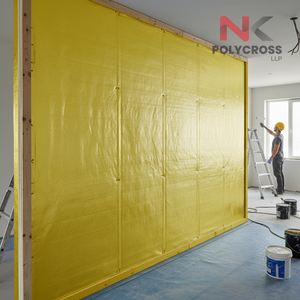 Bâche de protection murale robuste résistante aux UV en PE pour chantier de construction, protection contre la poussière et les intempéries - Product Image 3