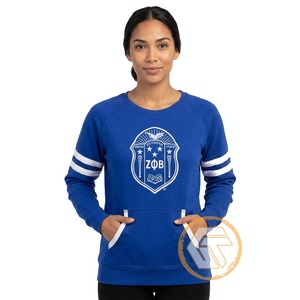 Sudadera de Invierno para Mujer, Personalizada al por Mayor, con Logotipo Bordado en la Parte Delantera, GREEK TREASURES Zeta Phi Beta, de Algodón y Felpa - Product Image 1