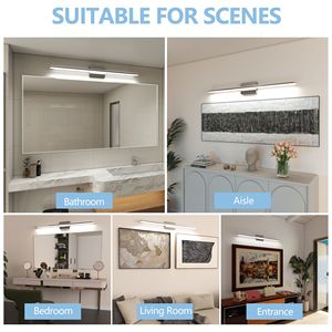 Modern 39\" 24W Daylight White LED <b>Vanity</b> <b>Lights</b> Chrome Bathroom <b>Light</b> Fixtures with <b>Mirror</b> Modern Bathroom <b>Vanity</b> Lighting - Product Image 5