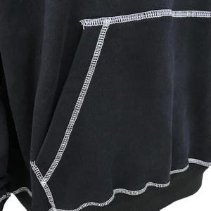 Vente en gros de sweats à capuche à manches longues effet délavé, couleur personnalisée, style streetwear pour hommes, hiver, haute qualité - Product Image 4