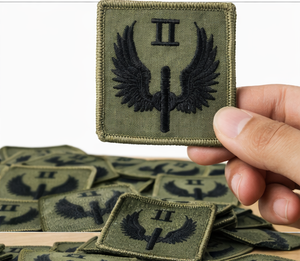 Parche Bordado Olive Winged Wheel Small II DZ, Insignia de Uniforme de Estilo Táctico, Parche Bordado - Product Image 4