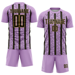 Reasonable Price Soccer Jersey Set Custom Striped Sublimated Print Crew Neck Short Sleeve Teamwear Training Soccer Set For Adult - Product Image 2