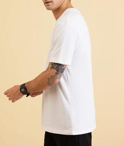 Camiseta Vintage con Logotipo Personalizado, Lavada al Ácido, para Hombre, de Algodón Grueso, Estilo Desgastado, Talla Grande, 100% Algodón - Product Image 4