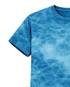 Customized <b>Blue</b> Ice <b>Dye</b> T Shirt Men Round Neck Short Sleeve Cotton Casual Streetwear Vintage Wash Custom OEM Wholesale Tee - Product Image 4
