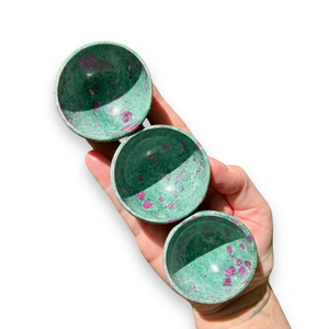 Cuenco de Piedra Natural de Alta Calidad, Material de Gema Rubí Fuchsite, Cuenco de Cristal Curativo para Decoración - Product Image 6