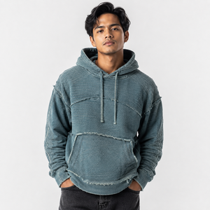 เสื้อฮู้ดดี้สไตล์วินเทจสำหรับผู้ชาย ผสมผสานความสบายแบบลำลอง เนื้อผ้าสัมผัสนุ่ม สไตล์สตรีทแวร์สำหรับใส่ในชีวิตประจำวัน ผลิตจากผ้าฝ้าย 100% - Product Image 1