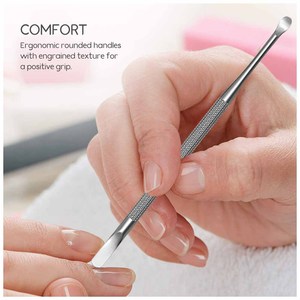 Empujador de cutículas y limpiador de uñas de acero inoxidable para el cuidado de uñas y cutículas de Sterling Beauty Tools - Product Image 3