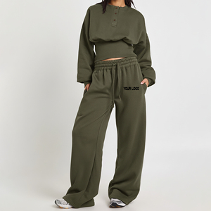 ชุดวอร์มผ้าฝ้ายแท้ 100% ระบายอากาศได้ดี สีพื้น ทรงโอเวอร์ไซส์ แต่งลูกไม้ สำหรับฤดูหนาว  รับปักลายตามสั่ง เนื้อผ้าหนา  รุ่นใหม่ล่าสุด - Product Image 4