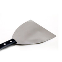 Grattoir triangulaire en acier inoxydable, lame large de 12,5 cm, poli miroir, manche en PP, qualité alimentaire, résistant à la rouille, facile à nettoyer, léger