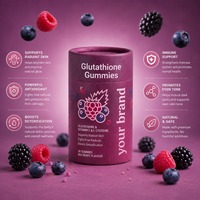 OEM Private Label Glutathione Plus Vitamine C Perzik Citrus smaak Gummies Gelatinevrij Non-GMO voor huidverheldering en schoonheid