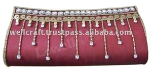 Bolso de Mano Tipo Clutch de Satén Bordado a Mano para Fiesta, por Lowellcraft - Product Image 2