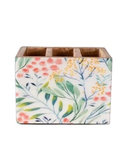 Modern Style Printed Style Wooden Cutlery <b>Holder</b> for Cutlery and <b>Utensils</b> <b>Holder</b> New Wooden Cutlery in New Style Woden Caddy - Product Image 1