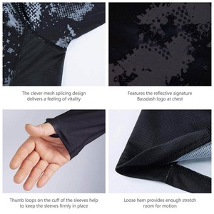 เสื้อโปโลแขนยาวผู้ชาย แบบซับลิเมชั่น ซิป 1/4  เสื้อโปโลตกปลา ป้องกันแสงแดด SPF สำหรับกิจกรรมกลางแจ้ง แห้งเร็ว - Product Image 4