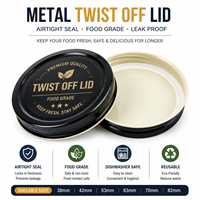 Couvercle métallique de qualité alimentaire à visser pour bocaux Mason, personnalisable, 38mm 42mm 53mm 63mm 70mm 82mm, fabrication OEM