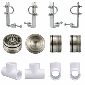 Kit de limpieza de módulos solares internacionales: pulverizador de acero inoxidable, abrazadera de tubería, soporte, conector en T de PVC y arandelas - Product Image 5