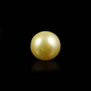 Certified Natural Golden Baroque Pearl-4.8 Carat Rice Shape-5mm Wholesale Loose Pearl - Product Image 2