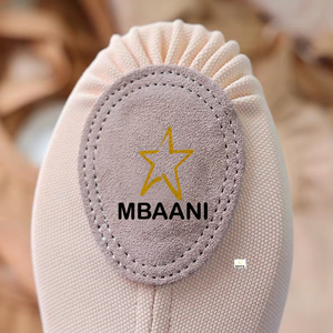MBAANI รองเท้าบัลเล่ต์แบบนุ่ม ผ้าใบด้านบน พื้นยาง รองเท้าเต้นรำแบบแบนสำหรับผู้หญิง รองเท้าบัลเล่ต์แบบสวม สบายเท้า - Product Image 4