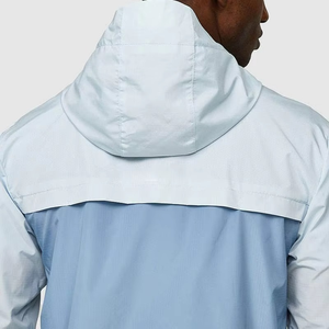 Unisex Custom Print OEM Lightweight Soft Shell Hooded Zip-Up <b>Windbreaker</b> Jacket 100% Polyester Waterproof Plus Size for All - Product Image 4