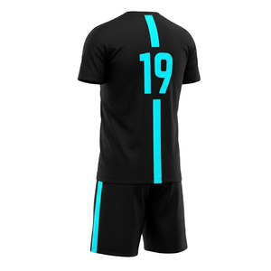 Uniforme de football sur mesure 100% polyester, impression par sublimation, respirant, uniforme d'équipe de football, nom du joueur, antibactérien, séchage rapide - Product Image 4