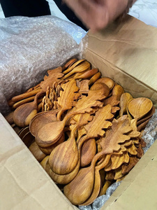 Juego de Cucharas y Tenedores de Madera para Cocina al por Mayor, Tenedores para Postre y Pastel con Logotipo Personalizado Grabado - Product Image 2