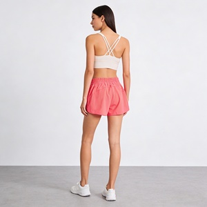 Shorts de sport pour femmes, à séchage rapide, taille haute, fermeture élastique, pour la course à pied et le fitness - Plusieurs couleurs - Product Image 3
