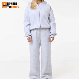 Conjunto de Sudadera Corta con Cremallera y Pantalones Deportivos de Alta Calidad 2026 para Mujer, con Estampado Personalizado, Conjunto de 2 Piezas, Chándal para Mujer - Product Image 1