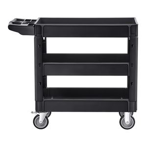 Carrello Multiuso a 3 Ripiani per Carichi Pesanti, Capacità di Carico 250 kg, Ruote Girevoli a 360 Gradi, Carrello di Servizio a 2 Ripiani - Product Image 6