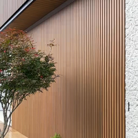 Panneaux muraux décoratifs imperméables et résistants au soleil en bois-plastique pour villas de vacances