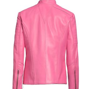 2024 nuevo diseño acolchado chaqueta de cuero Real para mujer cremallera más cerca transpirable estilo moderno bolsillos XL tamaño algodón OEM al por mayor - Product Image 4