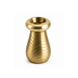 Brass Incense <b>Burner</b> with Ribbed Design Aromatherapy Use All-Season - Product Image 5