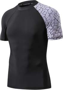 Vente directe d'usine SFANA SPORTS T-shirt de compression respirant pour hommes Rash Guard BJJ à manches longues en Spandex/Polyester 160g OEM - Product Image 6