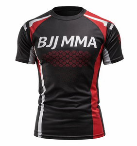 Camiseta de Compresión Unisex UPF50 para MMA y BJJ, Personalizada al por Mayor, Sublimada, Ropa de Gimnasio de Manga Corta, Antibacteriana - Product Image 1