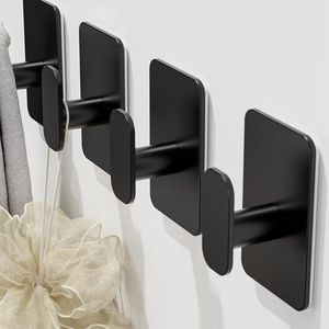 Ganci da Parete in Acciaio Inox Resistenti, Appendiabiti Autoadesivo con Capacità Massima di 12 kg, Ganci Adesivi per Appendere Asciugamani e Cappotti - Product Image 1