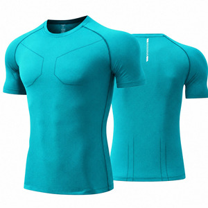 Camiseta Deportiva Personalizada con Logotipo para Hombre, para Gimnasio, Fitness, Entrenamiento, Ajustada, de Secado Rápido, para Correr y Ciclismo, OEM - Product Image 1