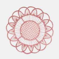 Set de table rond en raphia naturel de haute qualité, fait main, tissé, élégant, style bohème, décoration d'intérieur, directement de l'usine