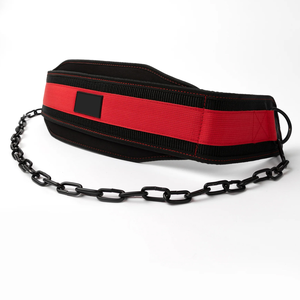 synthetic leather new Weight Lifting Dipping <b>Belt</b> Dip <b>Chain</b> Pull Ups - Product Image 1