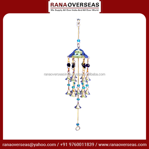 Carillon éolien en laiton suspendu créatif personnalisé avec des perles pour la maison balcon jardin énergie positive - Product Image 5