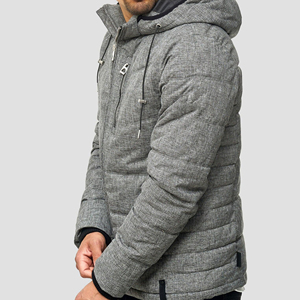 Men’s Winter Warmth Hooded Quilted Puffer Jacket <b>Cloud</b> Layer Puffer Jacket - Product Image 3