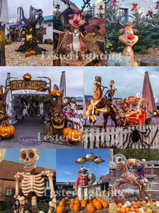 Archway Calabaza gigante Espantapájaros Torre feliz Monstruo malvado Linterna Árbol Ratones Reaper Pilar Bruja Murciélago Gato Pato Búho Tarántula - Product Image 6