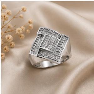 Men's Children's Custom 925 <b>Silver</b> Gold Plated Fine Ring Classic Wedding Band Pave Setting Lab Grown Diamond Birthday Gift Idea - Product Image 1